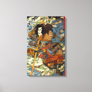 Kanvastrycket Kuniyoshi Samurai Canvastryck