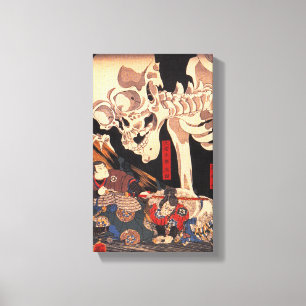 Kanvastrycket Kuniyoshi Skeleton Canvastryck