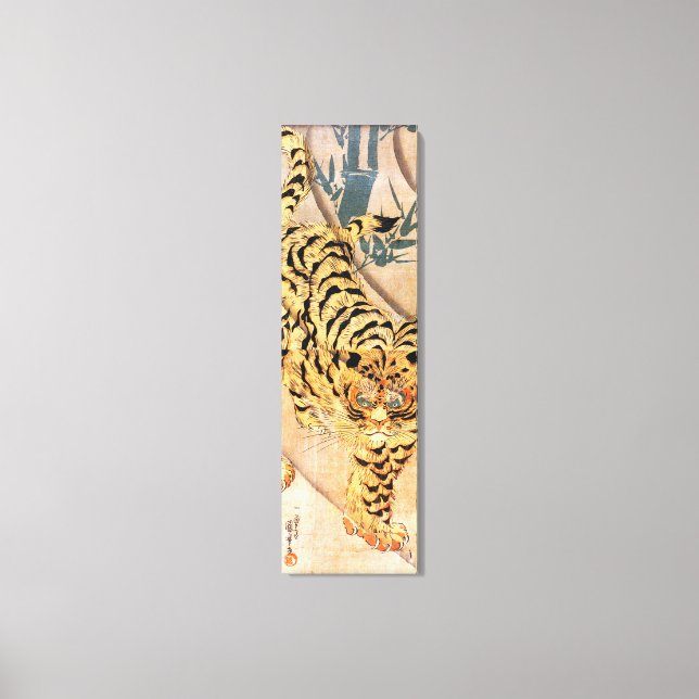Kanvastrycket Kuniyoshi Tiger Canvastryck (Framsida)