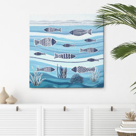 Kanvastrycket Kusthavsvatten Canvastryck