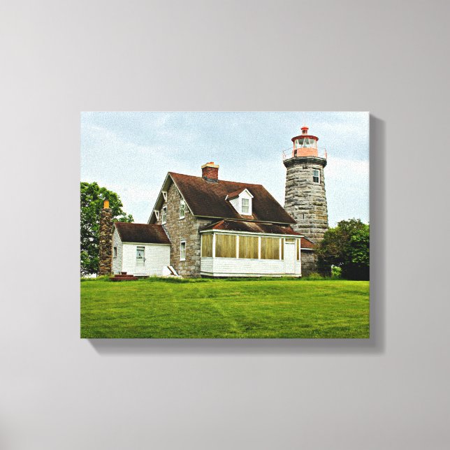 Kanvastrycket kvarn Point-fyr Canvastryck (Framsida)