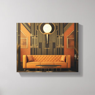 Kanvastrycket Lev 2 Art Deco Stretched Canvastryck