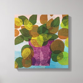 Kanvastrycket lila Pot Stretched Canvastryck