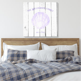 Kanvastrycket lila Vintage Scallop-Snäcka Canvastryck