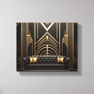 Kanvastrycket Liv 1 Stretched Art Deco Canvastryck