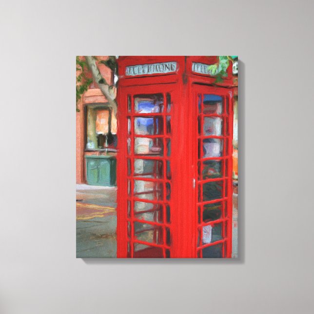 Kanvastrycket London Telefon Booth Canvastryck (Framsida)