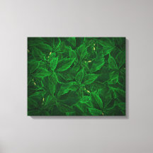 Kanvastrycket löv målning med indraget 