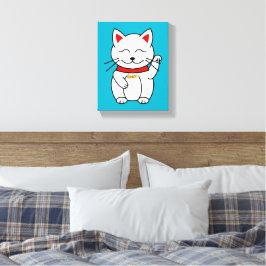 Kanvastrycket Lucky Cat Minimalist Art Canvastryck