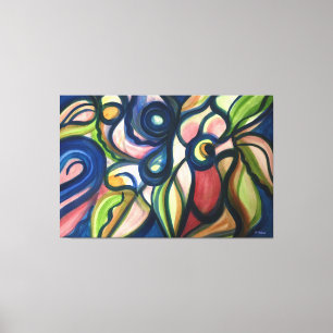 Kanvastrycket Lush Blommigt Modern Art Stretched Canvastryck