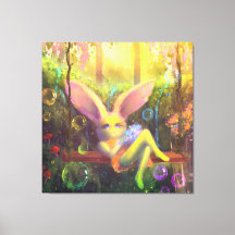 Kanvastrycket Magic Garden Colorful Stretched