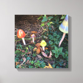 Kanvastrycket Magic Mushroom Garden Photographic Canvastryck