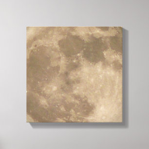Kanvastrycket Måne Print Astronomy Full Moon Art Canvastryck