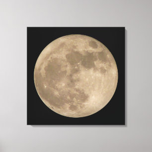 Kanvastrycket Måne Print Astronomy Full Moon Art Canvastryck