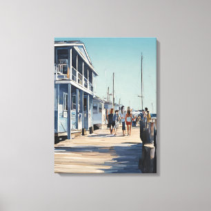 Kanvastrycket Marina Boat Dock Canvastryck