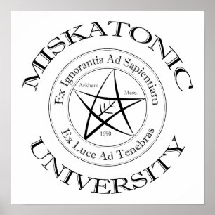 Kanvastrycket Miskatonic Universiteten Poster