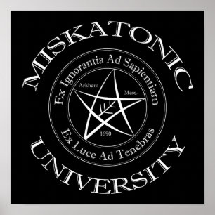 Kanvastrycket Miskatonic Universiteten Poster