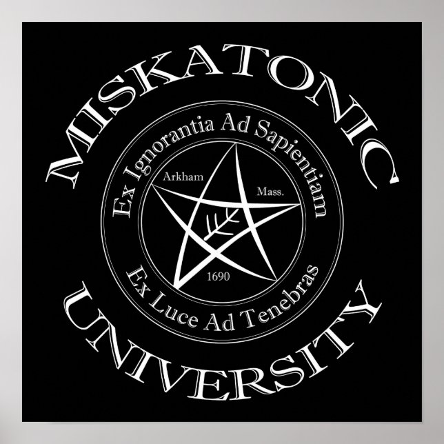 Kanvastrycket Miskatonic Universiteten Poster (Framsidan)