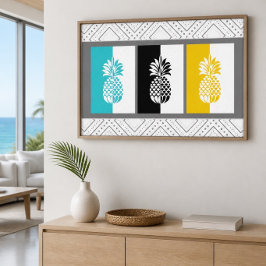 Kanvastrycket Modern ananas färgämne Canvastryck