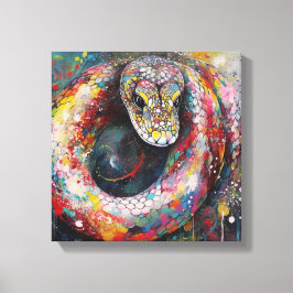 Kanvastrycket Modern Colorful Snake Art Canvastryck
