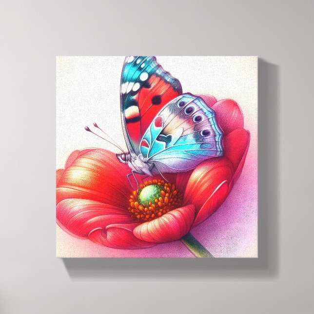 Kanvastrycket Modern My Butterfly Stretched Canvastryck (Framsida)
