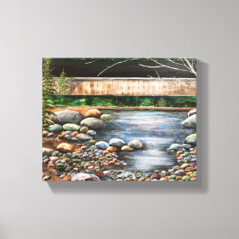 Kanvastrycket Modern Original Brook Art Stretched Canvastryck