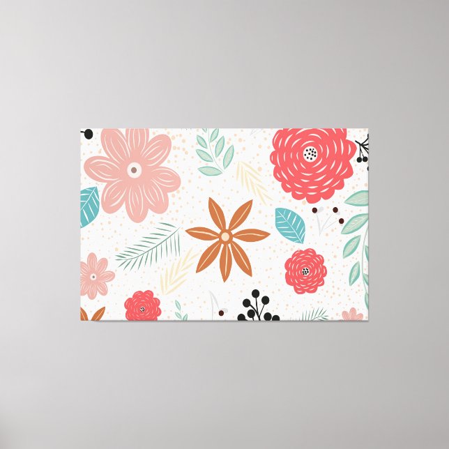 Kanvastrycket Mönster i bakgrunden Canvastryck (Framsida)