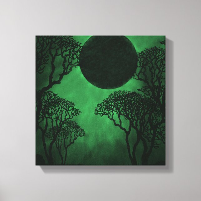 Kanvastrycket mörk Forest Eclipse Canvastryck (Framsida)