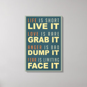 Kanvastrycket Motivational Life Advice Canvastryck