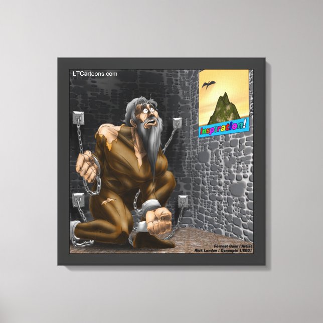 Kanvastrycket Motivering för inspiration-Tecknad Canvastryck (Framsida)