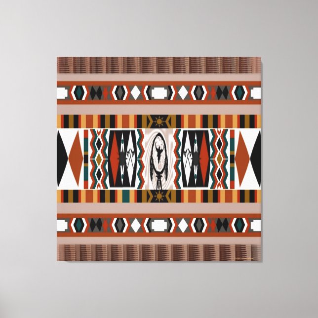 Kanvastrycket Native American Dreamcatcher Canvastryck (Framsida)