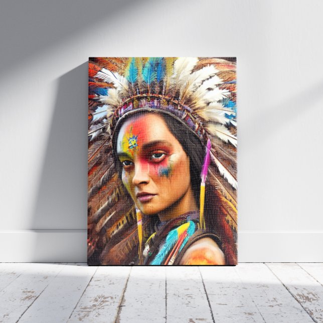 Kanvastrycket Native American Sioux Canvastryck (Skapare uppladdad)
