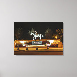 Kanvastrycket Native Dancer Horse Statue Saratoga Canvastryck