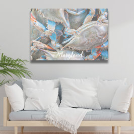 Kanvastrycket Nautical Beach House Rustic Crab Canvastryck