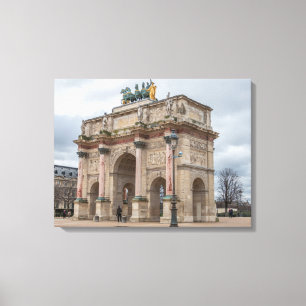 Kanvastrycket Paris Arc du Carrousel view Canvastryck
