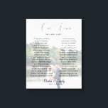 Kanvastrycket personlig Photo Bröllop & Vows Canvastryck<br><div class="desc">Modern Personlig och elegant är Kanvastrycket Foto Bröllop & Vows som kan anpassas med din text. Klicka på knappen "Anpassa" och använda verktyg som är utformat för att ändra mallen. Kolla in Graphic Art Design-arkivet för andra produkter som matchar den här designen!</div>