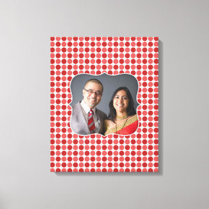 Kanvastrycket Photo Red Polka [16 x 20] tum Canvastryck