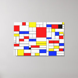 Kanvastrycket Piet Mondrian Stil Abstrakt Art Canvastryck