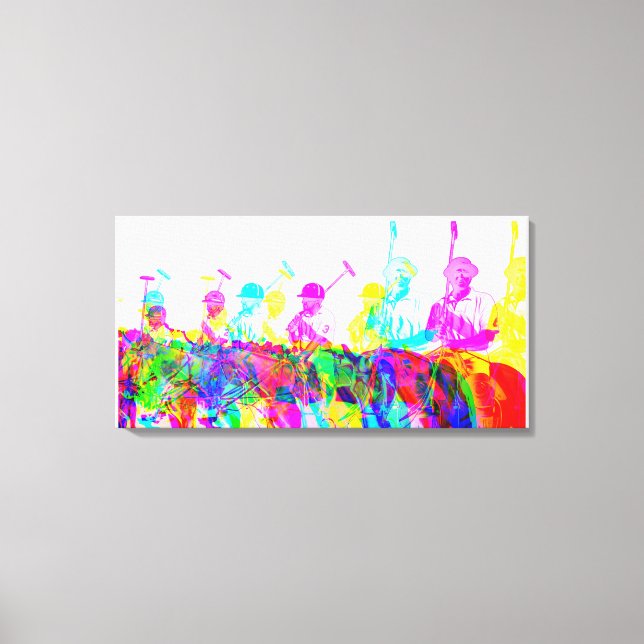 Kanvastrycket Polo Players Wall Art Art Canvastryck (Framsida)