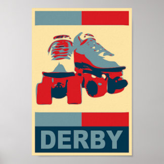 Kanvastrycket Pop Art Patriotic Derby Poster