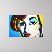 Kanvastrycket Pop Art Porträtt