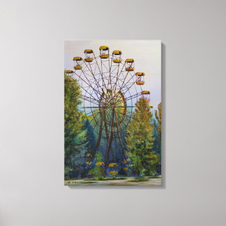 Kanvastrycket Pripyat Ferris-hjulmålning Canvastryck