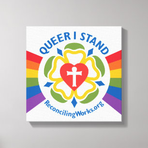 kanvastrycket "Queer I stand" Canvastryck