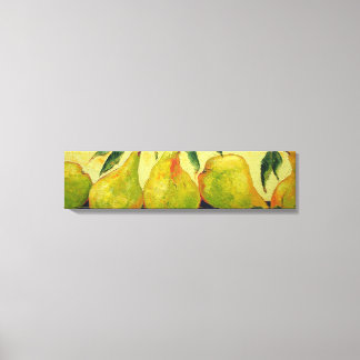 Kanvastrycket Radbyte för galleriet grönt Pears Canvastryck