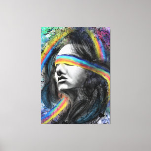 Kanvastrycket Rainbow Dream - måla Canvastryck