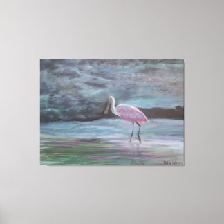 Kanvastrycket Read Florida-Roseate Spoonbill Canvastryck