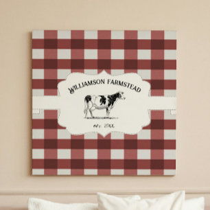 Kanvastrycket Red Buffalo Play Farm Cow Canvastryck