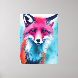 Kanvastrycket Red Fox Stretched Canvastryck