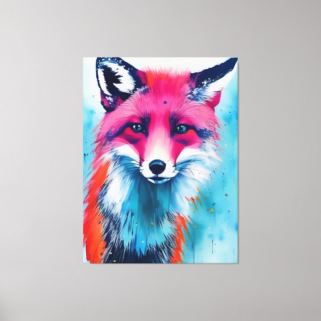 Kanvastrycket Red Fox Stretched Canvastryck (Framsida)