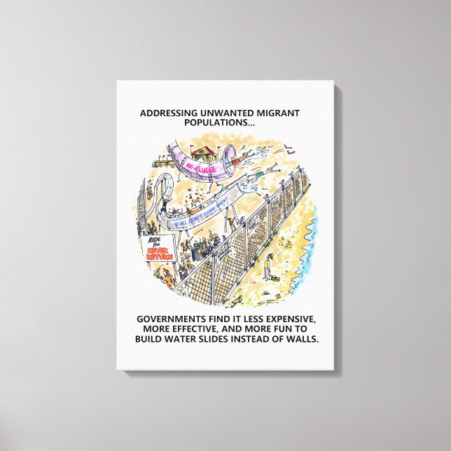 Kanvastrycket Refugee Vatten Slides Canvastryck (Framsida)