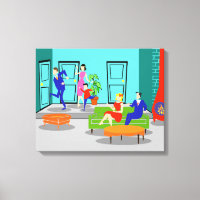 Kanvastrycket Retro Classic Television Stretched